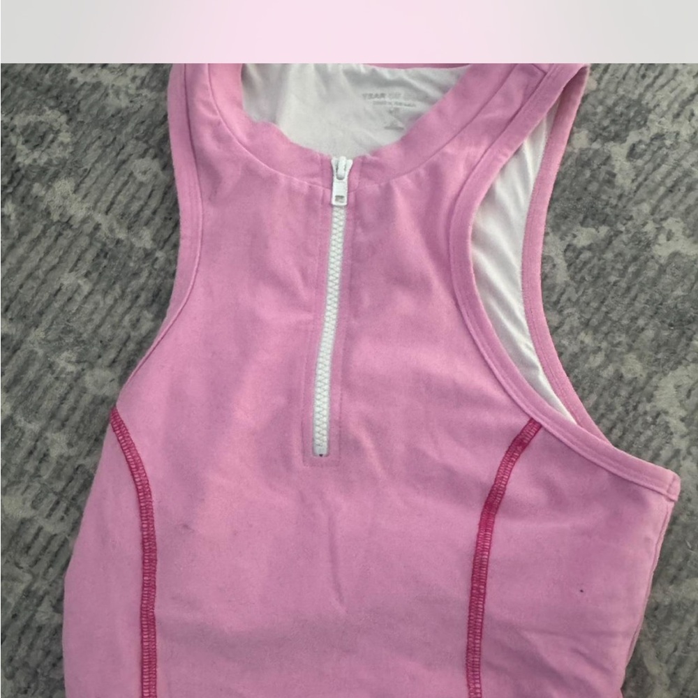 Year of Ours Pink Zip-Up Top